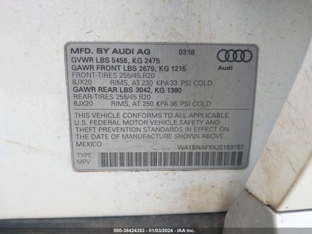 Photo 8 VIN: WA1BNAFYXJ2153157 - AUDI Q5 