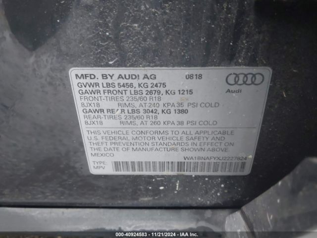 Photo 8 VIN: WA1BNAFYXJ2227824 - AUDI Q5 