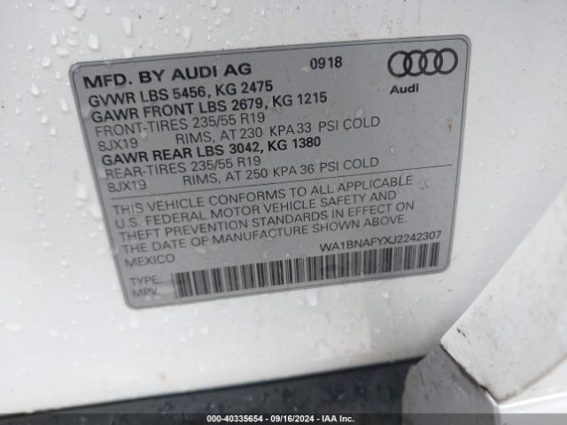 Photo 8 VIN: WA1BNAFYXJ2242307 - AUDI Q5 