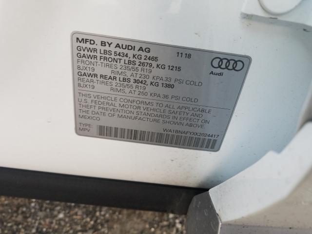 Photo 9 VIN: WA1BNAFYXK2024417 - AUDI Q5 