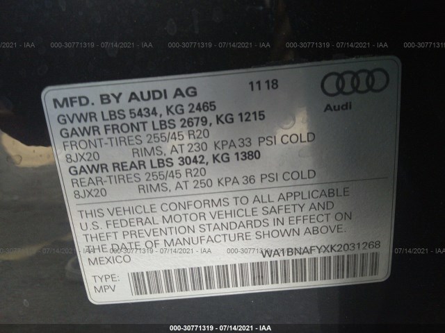 Photo 8 VIN: WA1BNAFYXK2031268 - AUDI Q5 