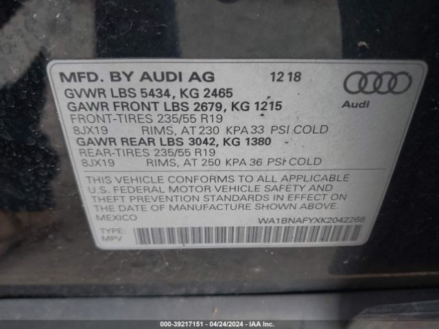 Photo 8 VIN: WA1BNAFYXK2042268 - AUDI Q5 