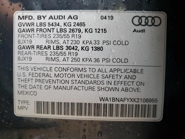 Photo 13 VIN: WA1BNAFYXK2106955 - AUDI Q5 PREMIUM 