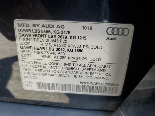 Photo 12 VIN: WA1BNAFYXL2036939 - AUDI Q5 PREMIUM 