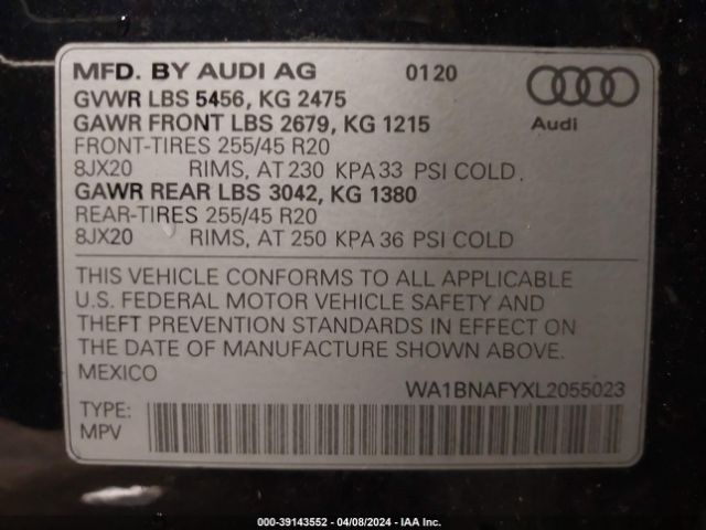 Photo 8 VIN: WA1BNAFYXL2055023 - AUDI Q5 