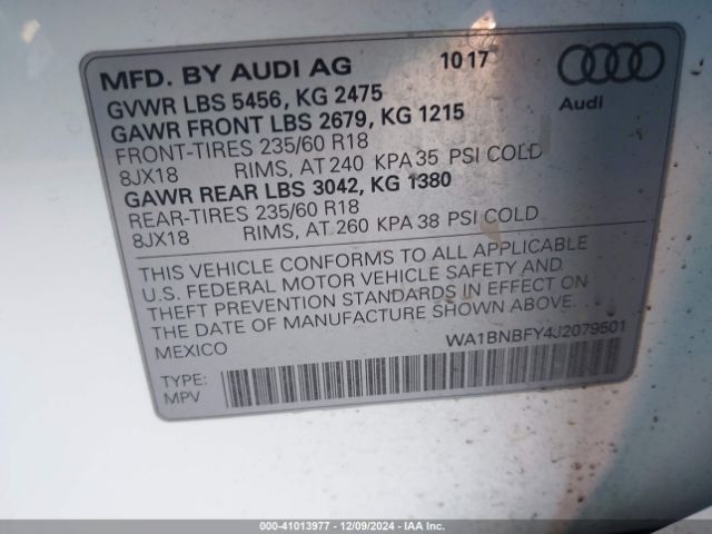 Photo 8 VIN: WA1BNBFY4J2079501 - AUDI Q5 