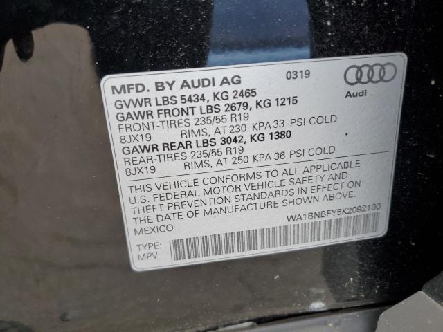 Photo 12 VIN: WA1BNBFY5K2092100 - AUDI Q5 PREMIUM 