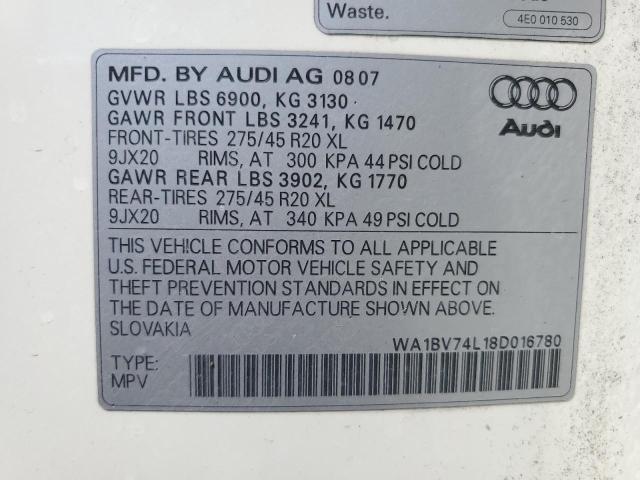 Photo 11 VIN: WA1BV74L18D016780 - AUDI Q7 4.2 QUA 