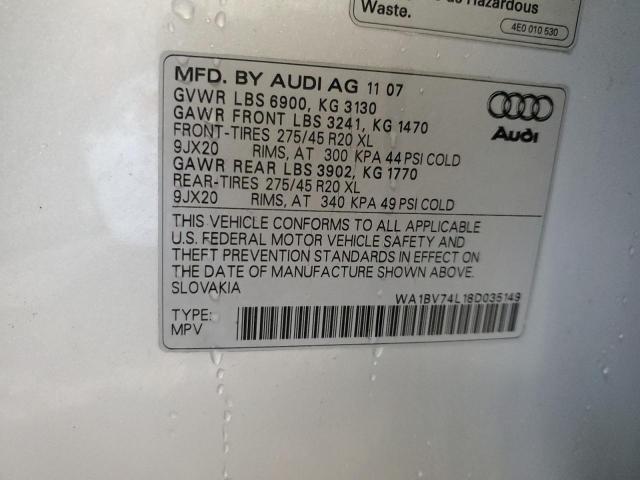 Photo 12 VIN: WA1BV74L18D035149 - AUDI Q7 4.2 QUA 