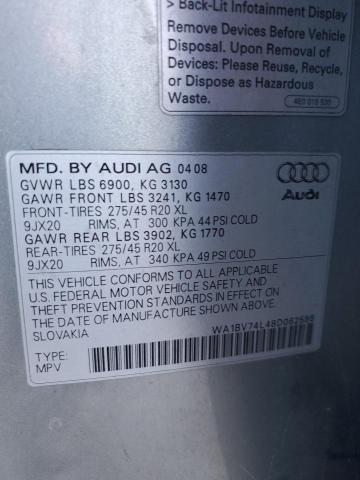 Photo 11 VIN: WA1BV74L48D062586 - AUDI Q7 4.2 QUA 