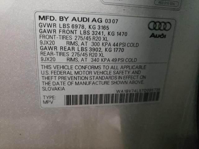 Photo 9 VIN: WA1BV74L57D095739 - AUDI Q7 