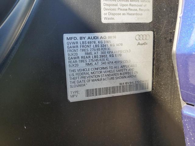 Photo 13 VIN: WA1BV94L27D034392 - AUDI Q7 4.2 QUA 