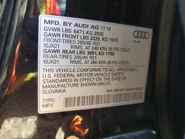 Photo 12 VIN: WA1BVAF10KD016365 - AUDI Q8 PREMIUM 