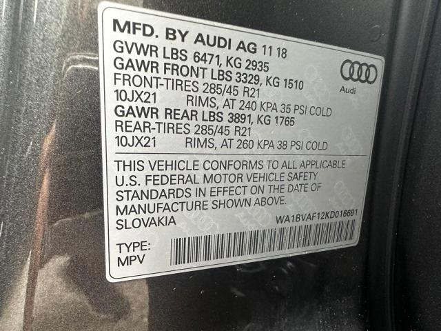 Photo 8 VIN: WA1BVAF12KD016691 - AUDI Q8 PREMIUM 