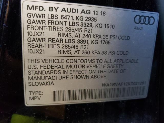 Photo 13 VIN: WA1BVAF12KD021261 - AUDI Q8 