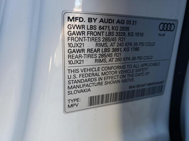 Photo 13 VIN: WA1BVAF16MD034467 - AUDI Q8 PREMIUM 