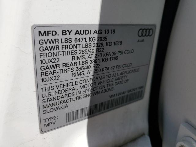 Photo 11 VIN: WA1BVAF18KD011690 - AUDI Q8 