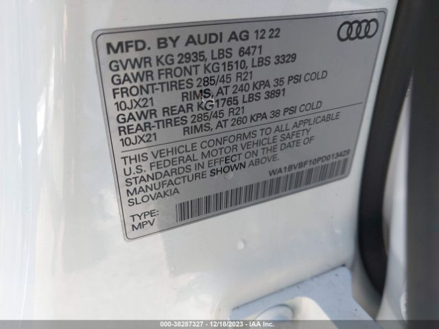 Photo 8 VIN: WA1BVBF10PD013429 - AUDI Q8 