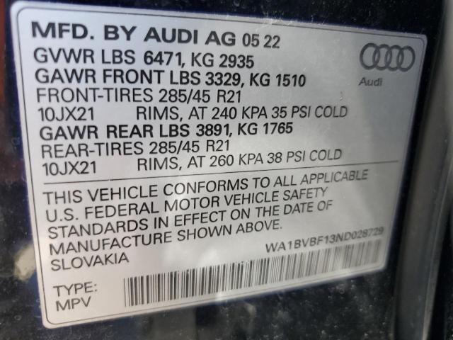 Photo 12 VIN: WA1BVBF13ND028729 - AUDI Q8 