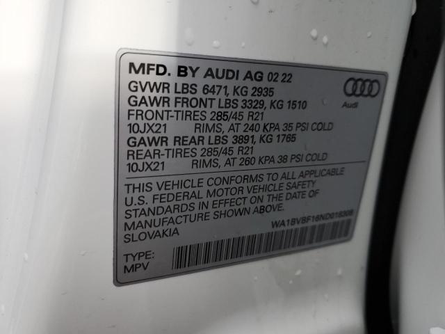 Photo 12 VIN: WA1BVBF16ND018308 - AUDI Q8 