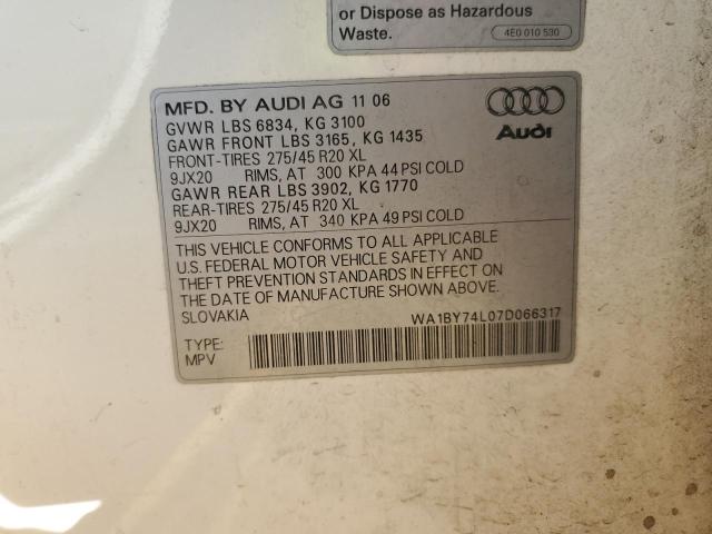 Photo 12 VIN: WA1BY74L07D066317 - AUDI Q7 3.6 QUA 