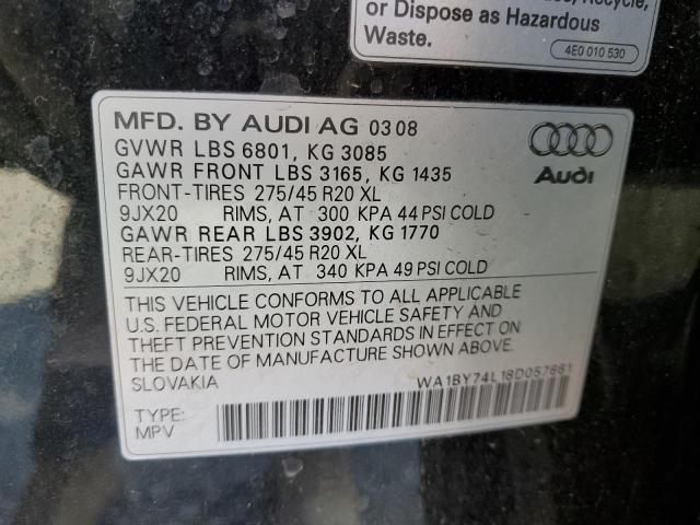 Photo 12 VIN: WA1BY74L18D057661 - AUDI Q7 