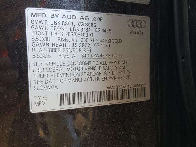 Photo 9 VIN: WA1BY74L48D054897 - AUDI Q7 