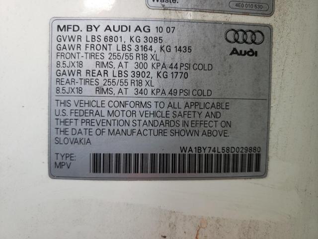 Photo 12 VIN: WA1BY74L58D029880 - AUDI Q7 3.6 QUA 