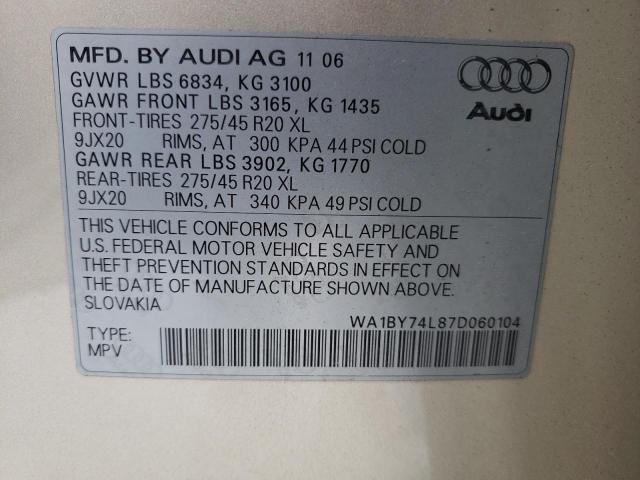 Photo 9 VIN: WA1BY74L87D060104 - AUDI Q7 3.6 QUA 