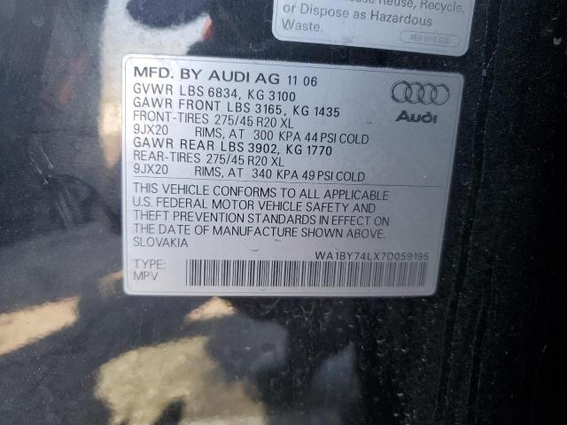 Photo 12 VIN: WA1BY74LX7D059195 - AUDI Q7 3.6 QUA 