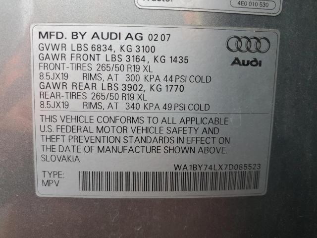 Photo 12 VIN: WA1BY74LX7D085523 - AUDI Q7 3.6 QUA 