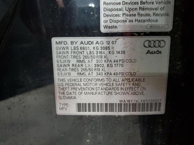 Photo 12 VIN: WA1BY74LX8D039207 - AUDI Q7 3.6 QUA 