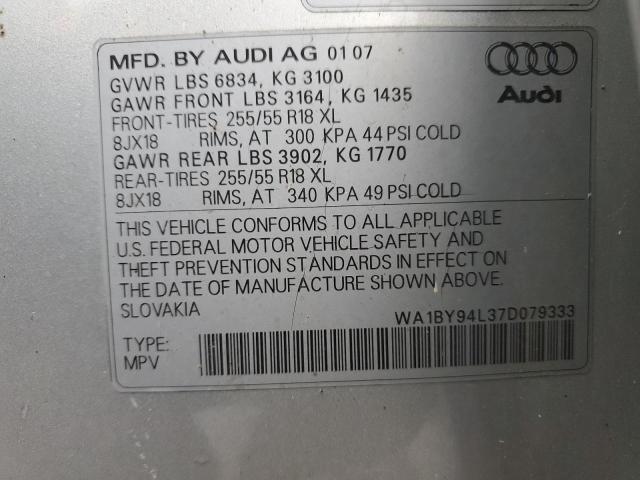 Photo 12 VIN: WA1BY94L37D079333 - AUDI Q7 