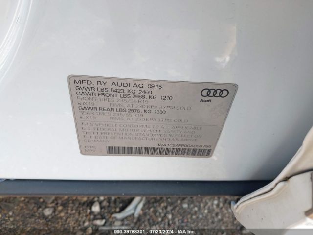 Photo 8 VIN: WA1C2AFP0GA058786 - AUDI Q5 