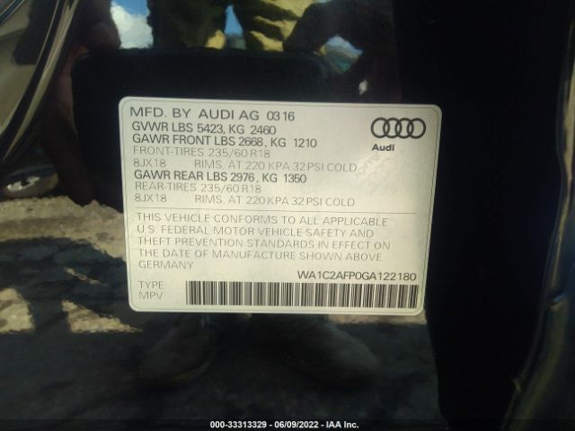 Photo 8 VIN: WA1C2AFP0GA122180 - AUDI Q5 