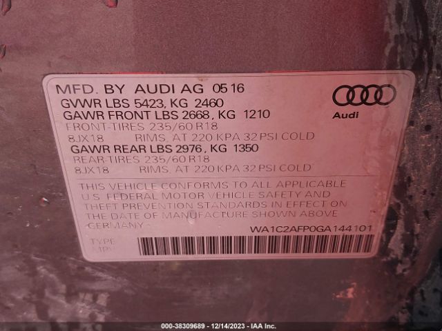 Photo 8 VIN: WA1C2AFP0GA144101 - AUDI Q5 