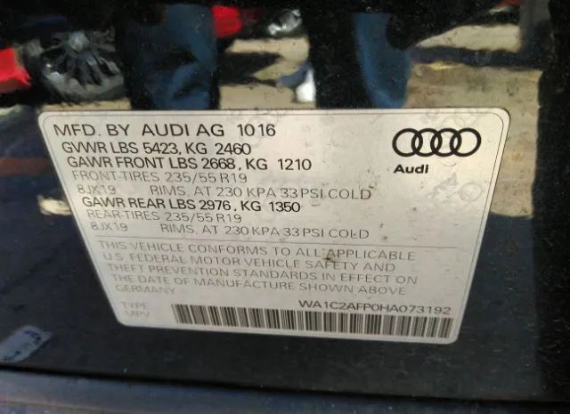 Photo 8 VIN: WA1C2AFP0HA073192 - AUDI Q5 