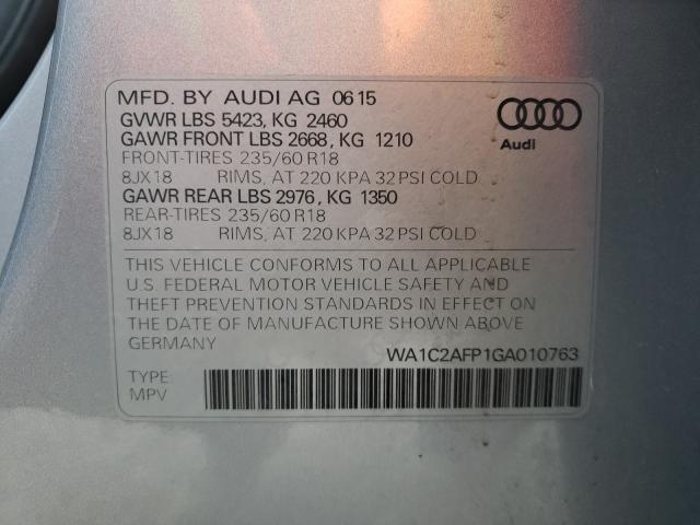 Photo 9 VIN: WA1C2AFP1GA010763 - AUDI Q5 PREMIUM 