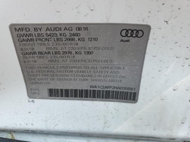 Photo 13 VIN: WA1C2AFP2HA035561 - AUDI Q5 PREMIUM 