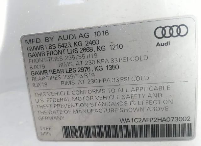 Photo 8 VIN: WA1C2AFP2HA073002 - AUDI Q5 