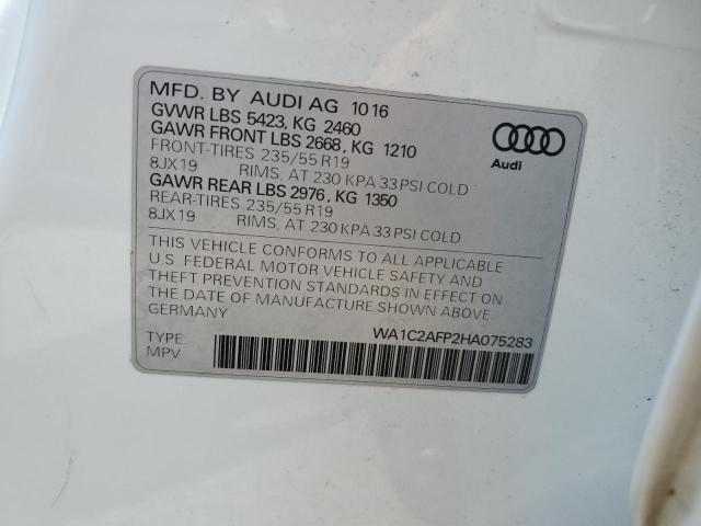 Photo 12 VIN: WA1C2AFP2HA075283 - AUDI Q5 PREMIUM 