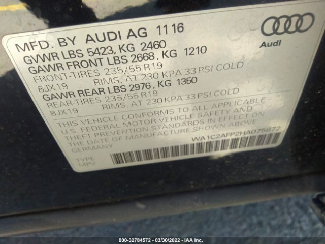 Photo 8 VIN: WA1C2AFP2HA075672 - AUDI Q5 