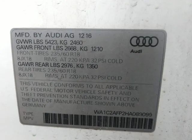 Photo 8 VIN: WA1C2AFP2HA089099 - AUDI Q5 