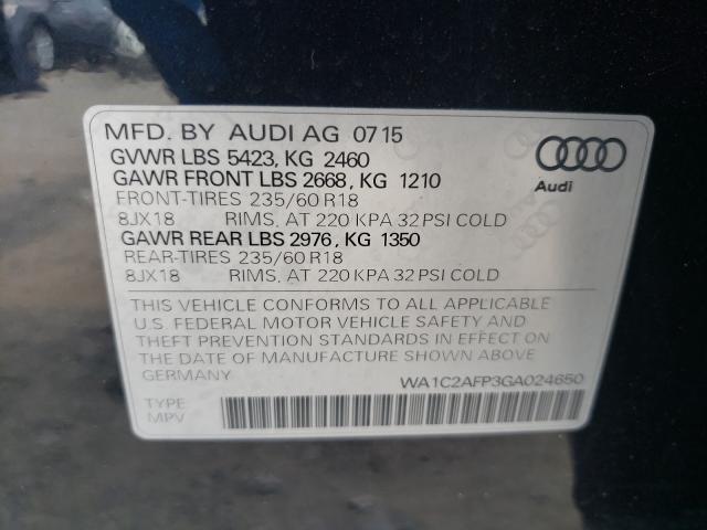 Photo 9 VIN: WA1C2AFP3GA024650 - AUDI Q5 