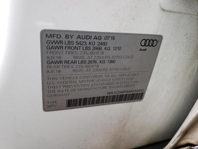 Photo 9 VIN: WA1C2AFP3GA033932 - AUDI Q5 PREMIUM 