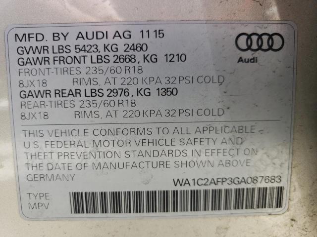 Photo 12 VIN: WA1C2AFP3GA087683 - AUDI Q5 PREMIUM 