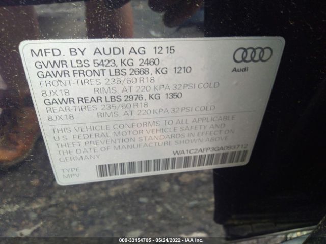 Photo 8 VIN: WA1C2AFP3GA093712 - AUDI Q5 