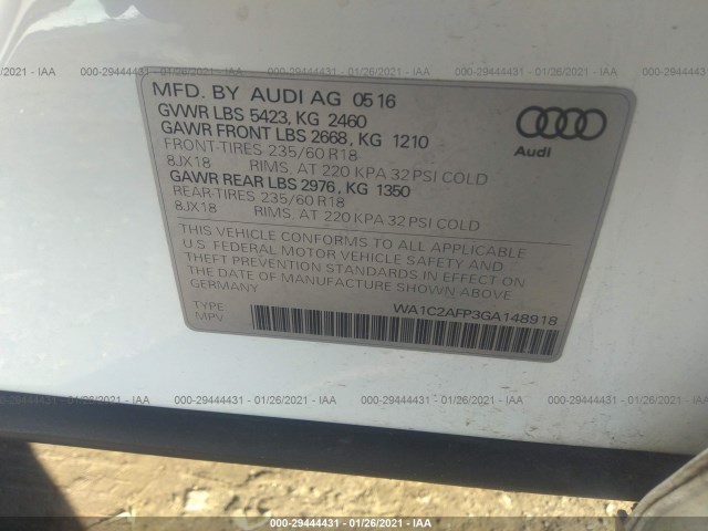 Photo 8 VIN: WA1C2AFP3GA148918 - AUDI Q5 