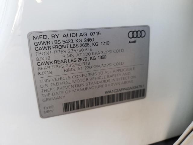 Photo 9 VIN: WA1C2AFP4GA034751 - AUDI Q5 PREMIUM 