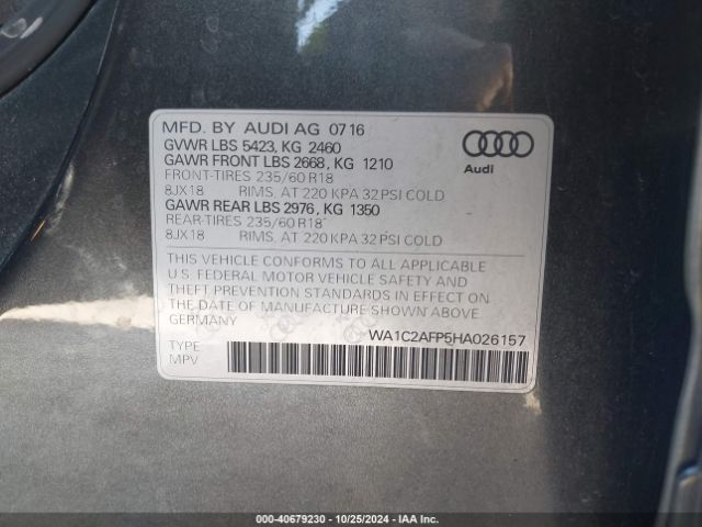 Photo 8 VIN: WA1C2AFP5HA026157 - AUDI Q5 